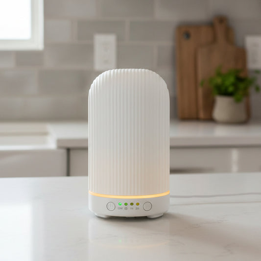 Electric Ceramic Square Ribbed Diffuser