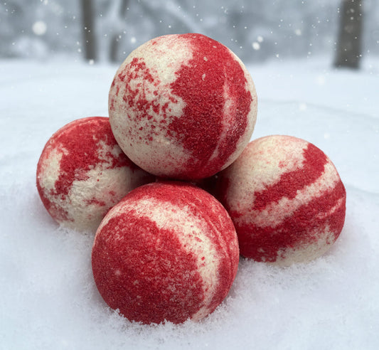 Candy Cane Bath Bomb