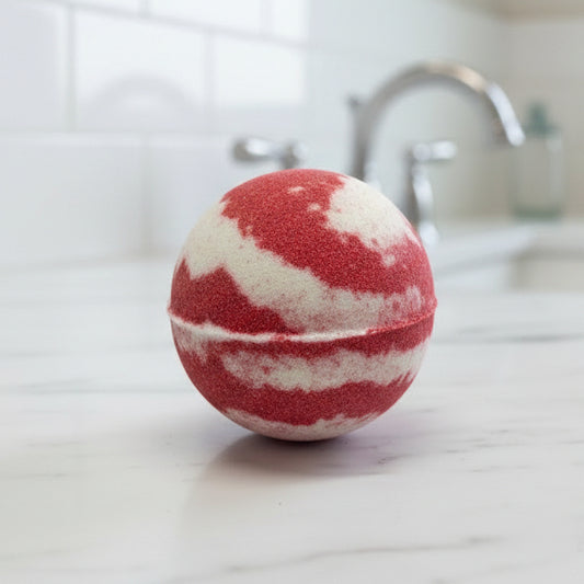 Candy Cane Bath Bomb