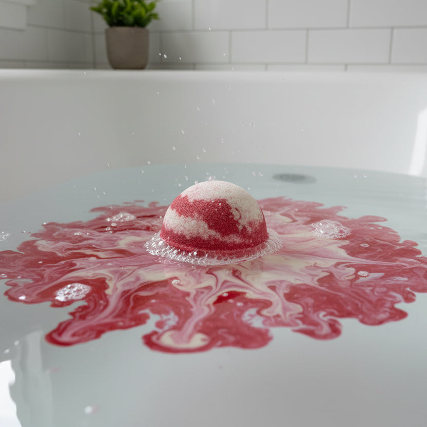 Candy Cane Bath Bomb