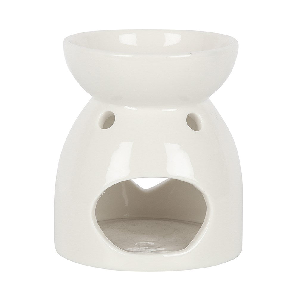 White Heart Shape Wax Melt Burner