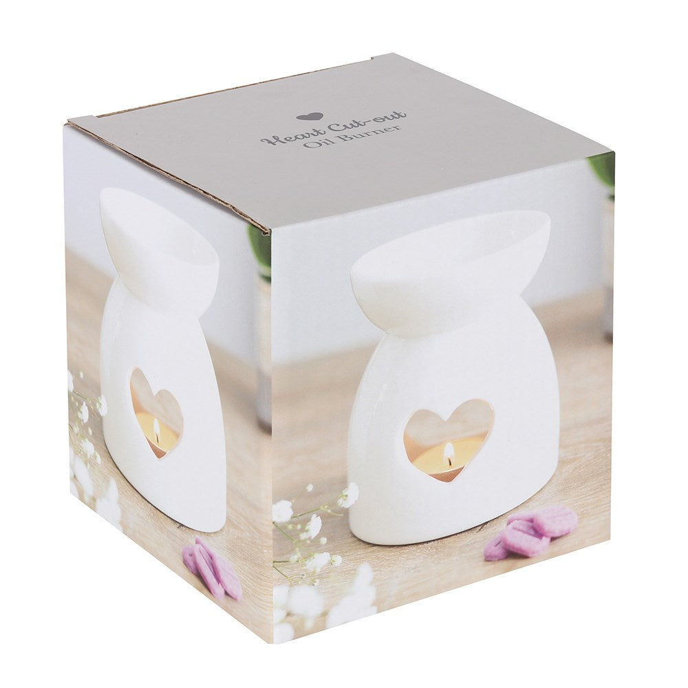 White Heart Shape Wax Melt Burner
