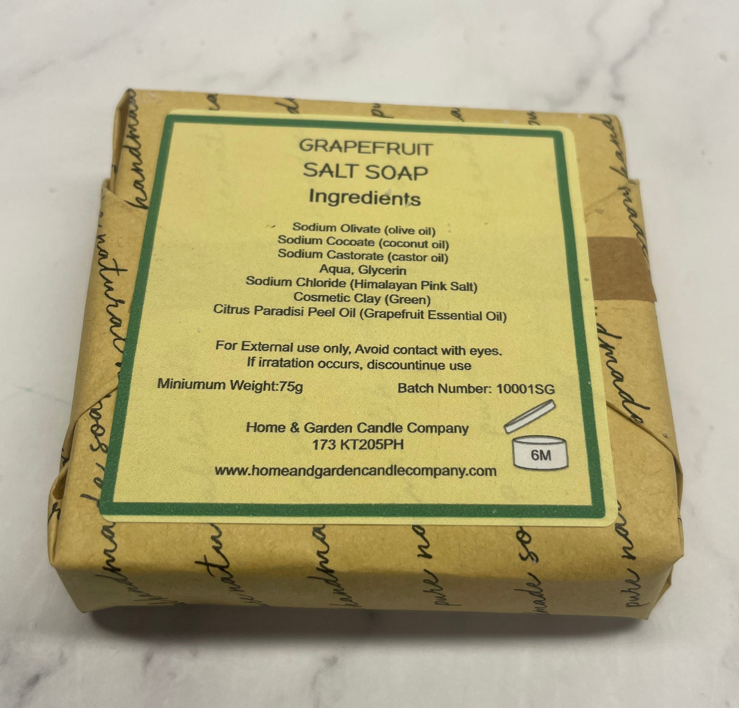 Grapefruit Salt Soap