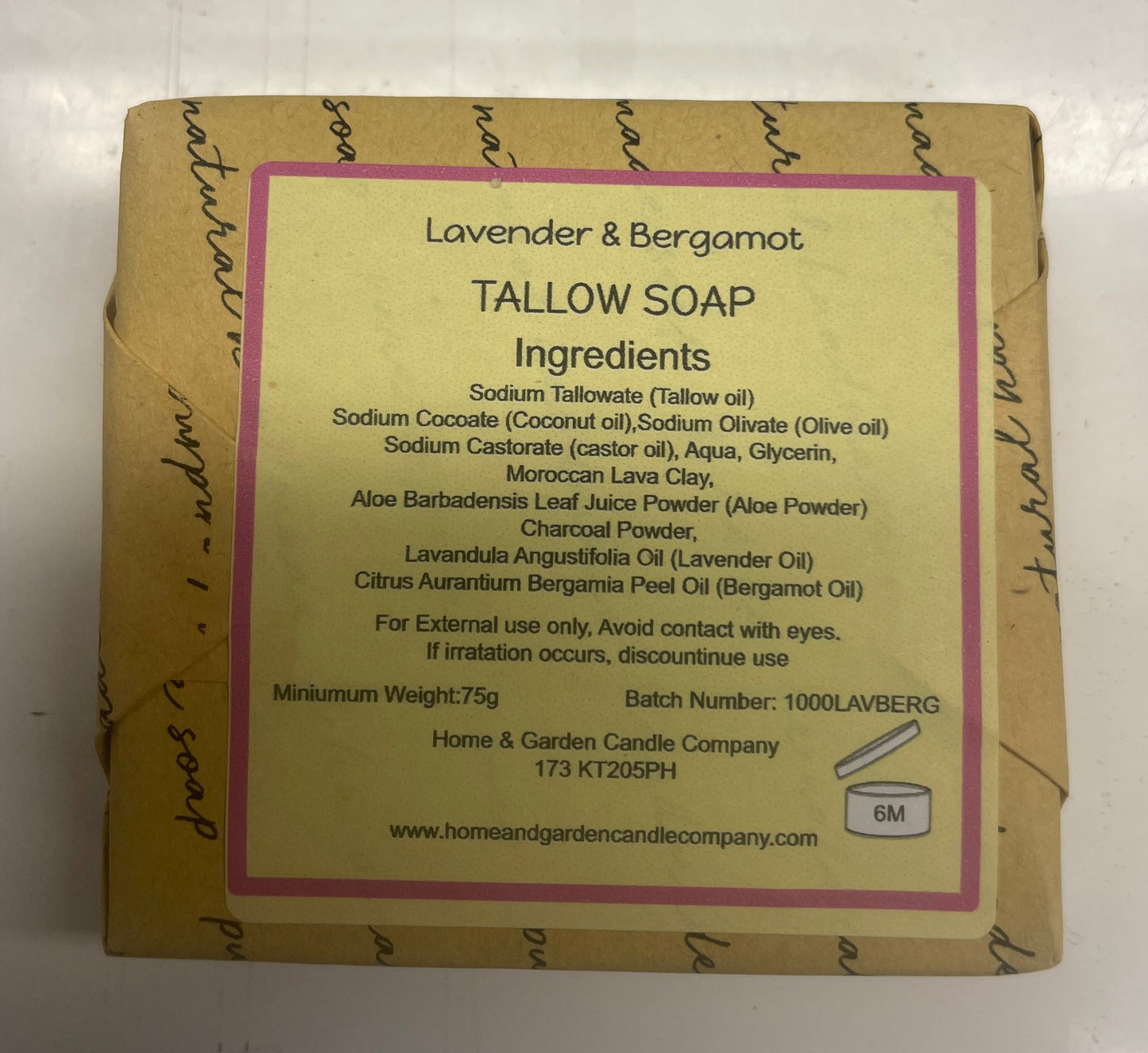 Lavender & Bergamot Tallow Soap