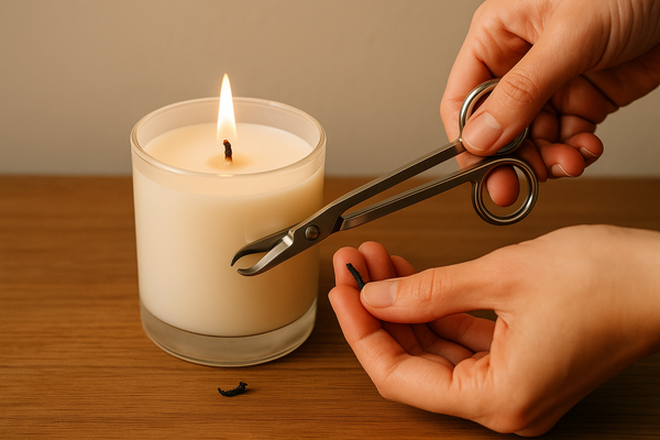 Trim the wick before lighting your candle