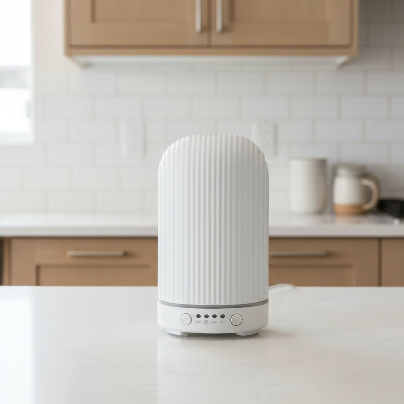 Electric Ceramic Square Ribbed Diffuser