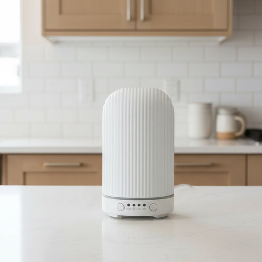 Electric Ceramic Square Ribbed Diffuser