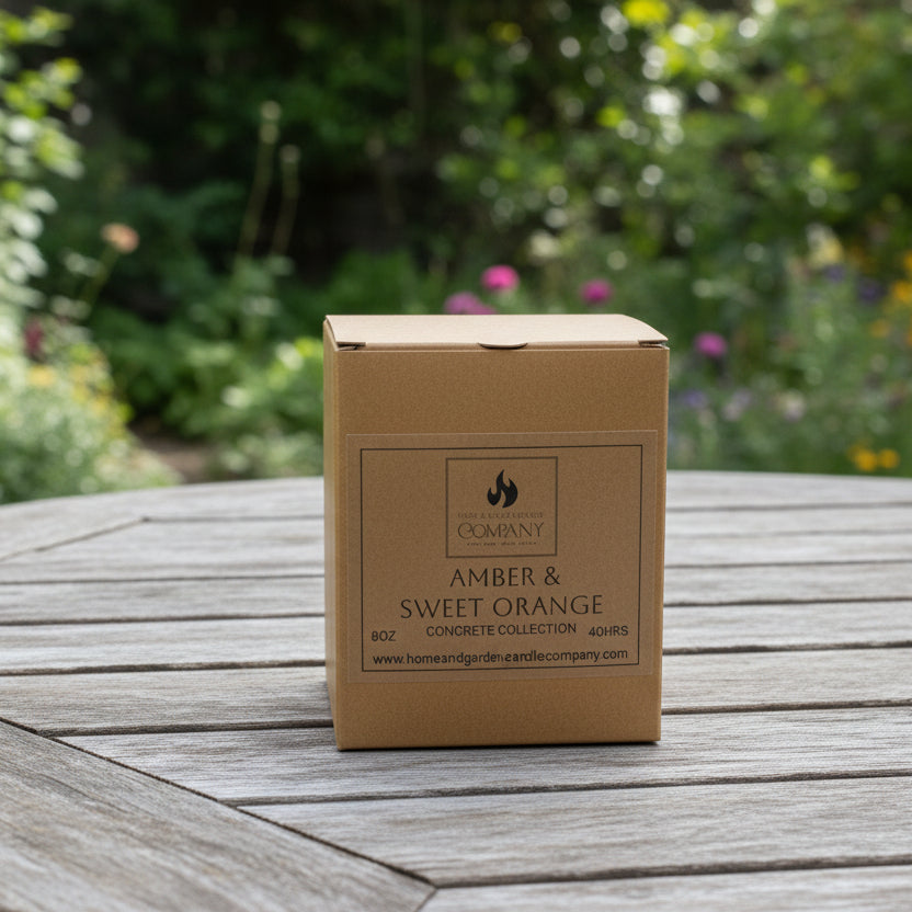 Amber & Sweet Orange Scented Candle 8oz