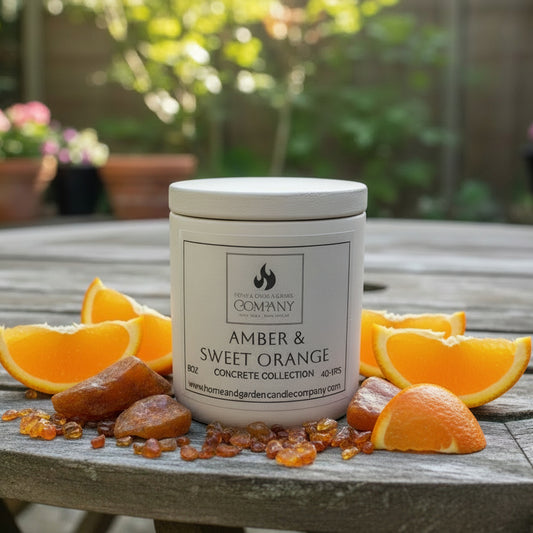 Amber & Sweet Orange Scented Candle