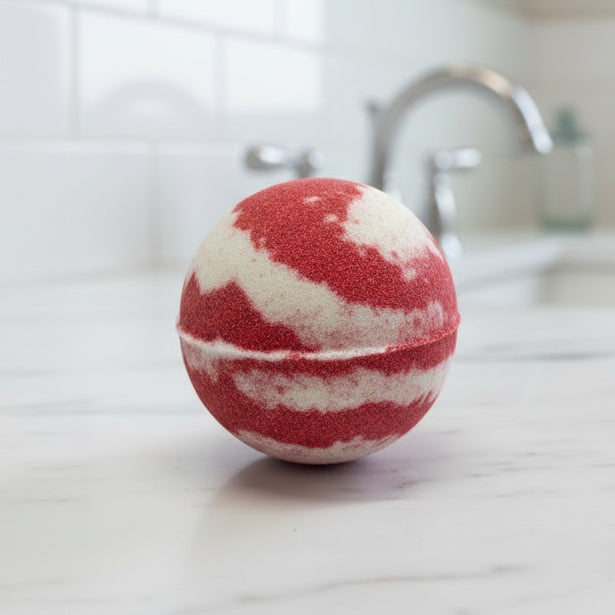 Candy Cane Bath Bomb