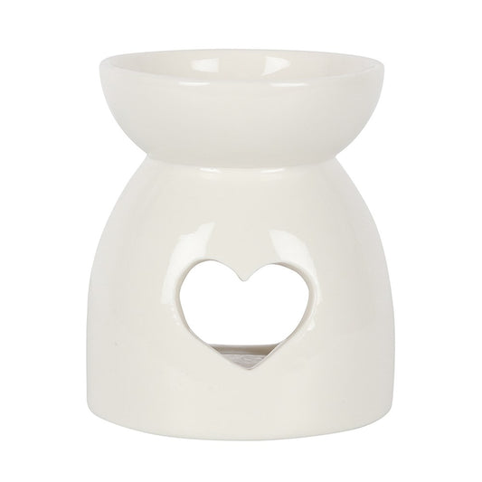 White Heart Shape Wax Melt Burner