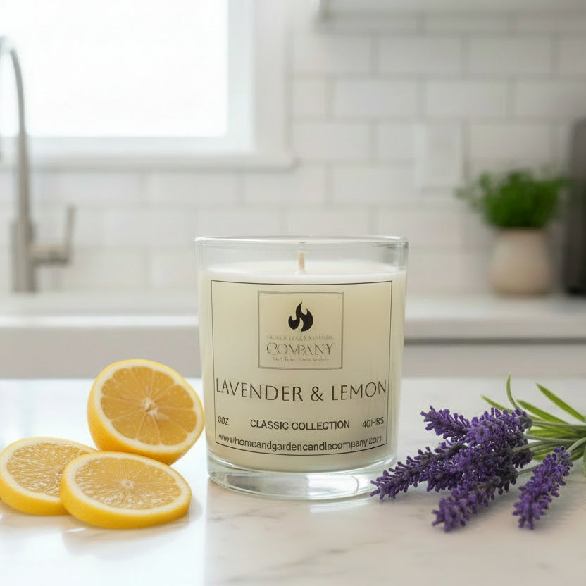 Lavender & Lemon Scented Candle