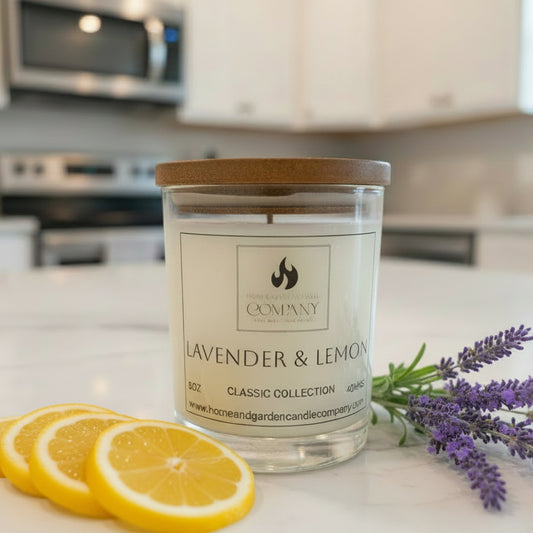 Lavender & Lemon Scented Candle