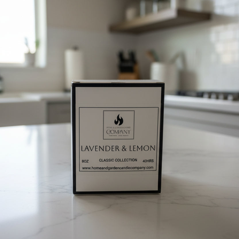 Lavender & Lemon Scented Candle