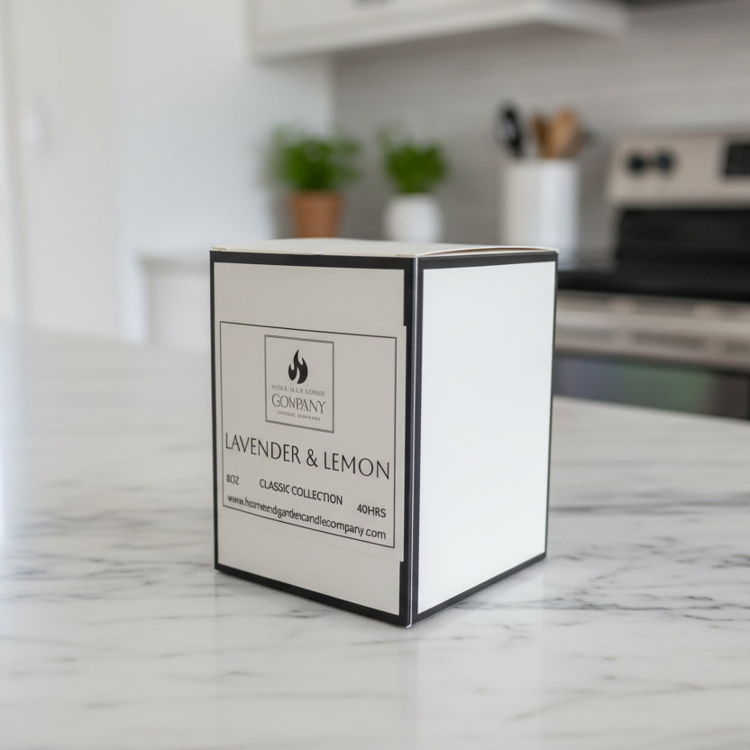 Lavender & Lemon Scented Candle