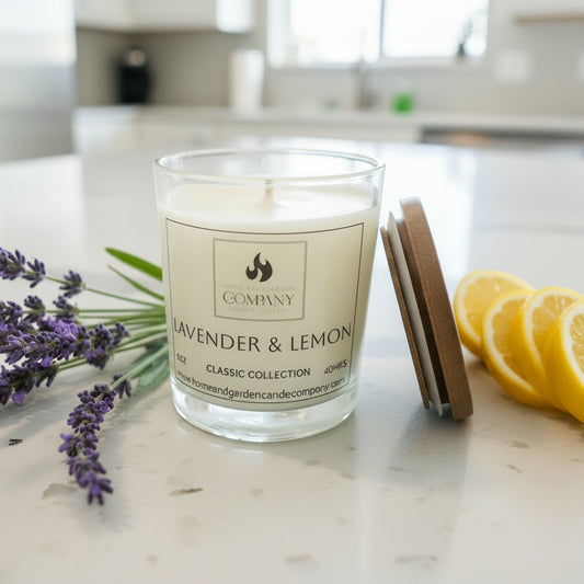 Lavender & Lemon Scented Candle
