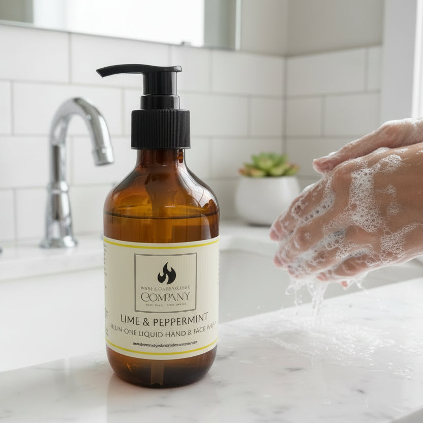 Lime & Peppermint Hand & Face Liquid Soap
