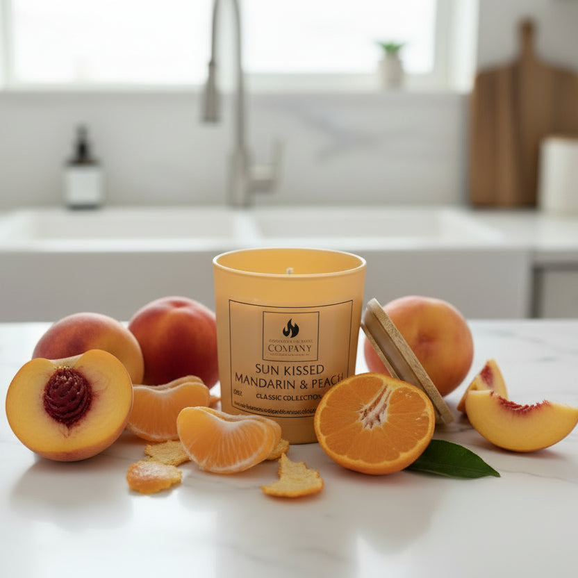 Sun-Kissed Mandarin & Peach – Home & Garden Candle Company