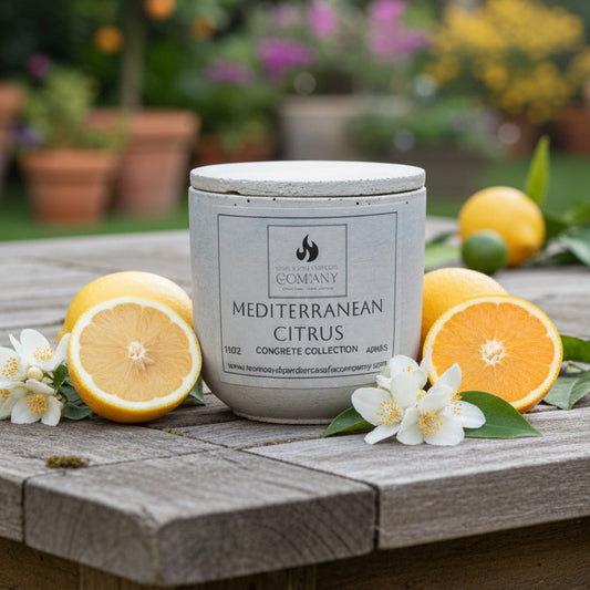 Mediterranean Citrus Scented Concrete Candle
