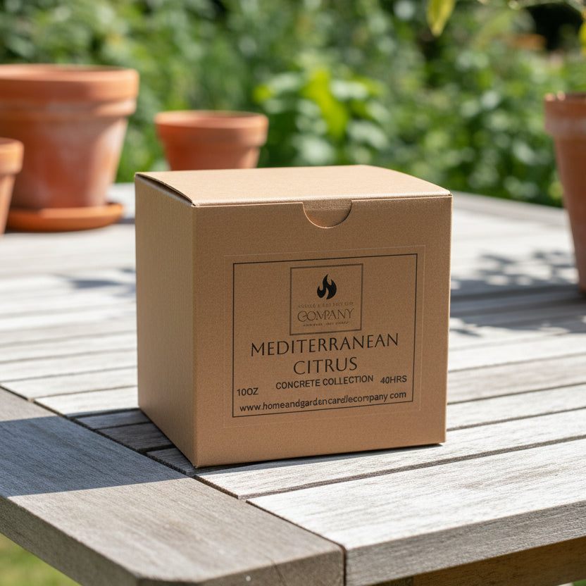 Mediterranean Citrus Scented Concrete Candle