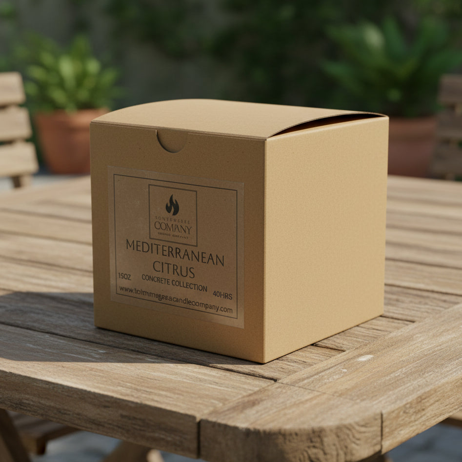 Mediterranean Citrus Scented Concrete Candle