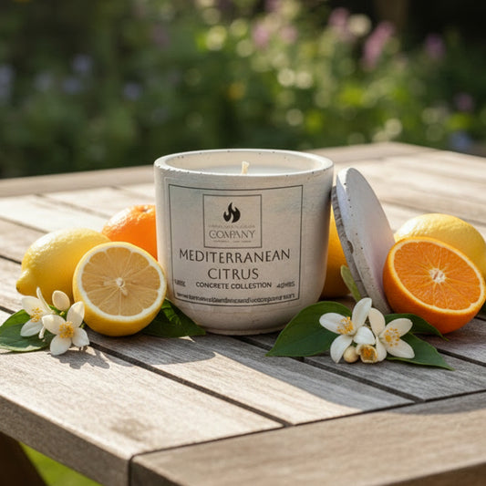 Mediterranean Citrus Scented Concrete Candle