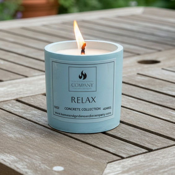 Relax Well-Being Scented Concrete Candle 10oz