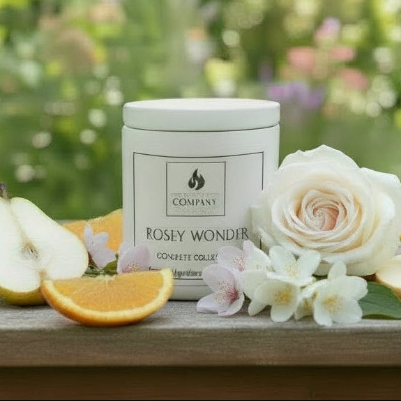 Rosy Wonder Scented Concrete Candle 8oz