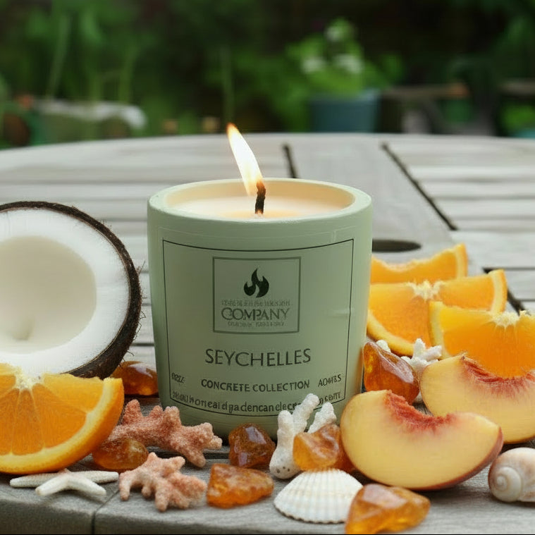 Seychelles Scented Concrete Candle 8oz
