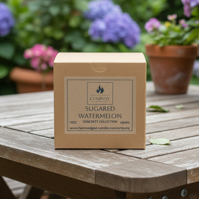 Sugared Watermelon Scented Concrete Candle 10oz