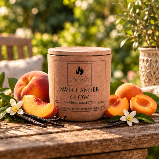Sweet Amber Glow Scented Concrete Candle